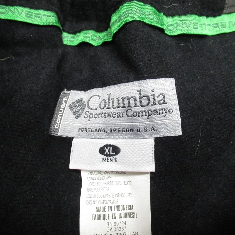 Columbia Convert Snow Pants Men‎ XL Grey Ski Winter Waterproof Outdoor 40x35